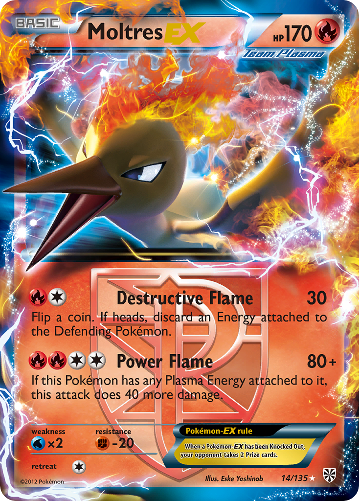 Plasma Storm Moltres EX #14/135